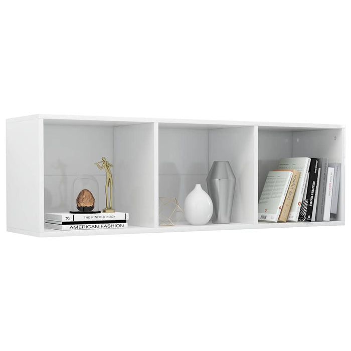 Bibliotecă/Comodă TV, alb lucios, 36 x 30 x 114 cm, PAL WALTI
