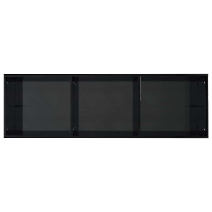 Bibliotecă/Comodă TV, negru extralucios, 36x30x114 cm, PAL WALTI