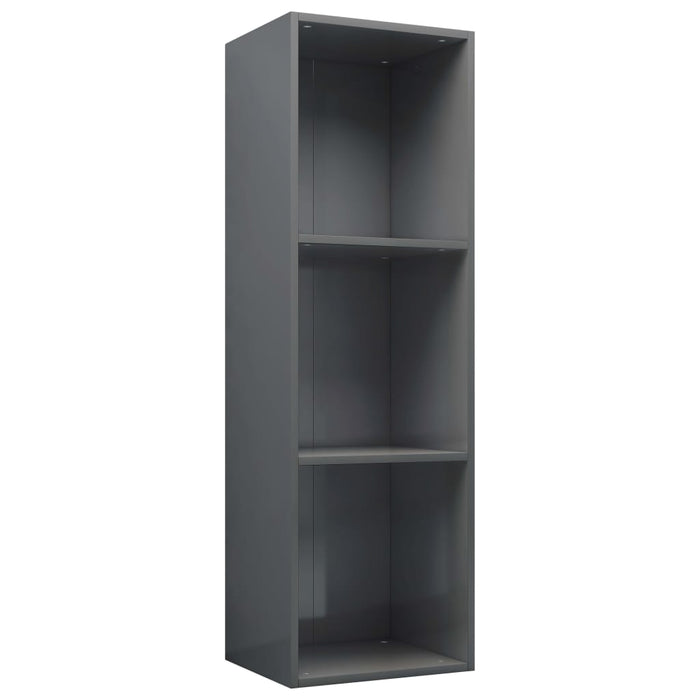 Bibliotecă/Dulap TV gri extralucios 36x30x114 cm lemn prelucrat - WALTI WALTI