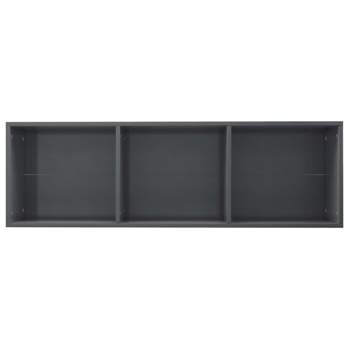 Bibliotecă/Dulap TV gri extralucios 36x30x114 cm lemn prelucrat - WALTI WALTI