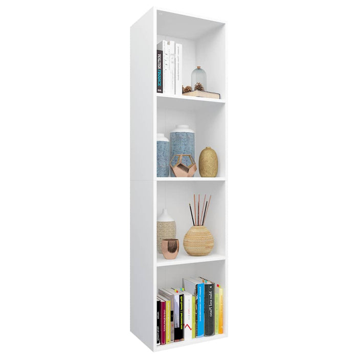 Bibliotecă/Dulap TV, alb, 36x30x143 cm, lemn prelucrat WALTI