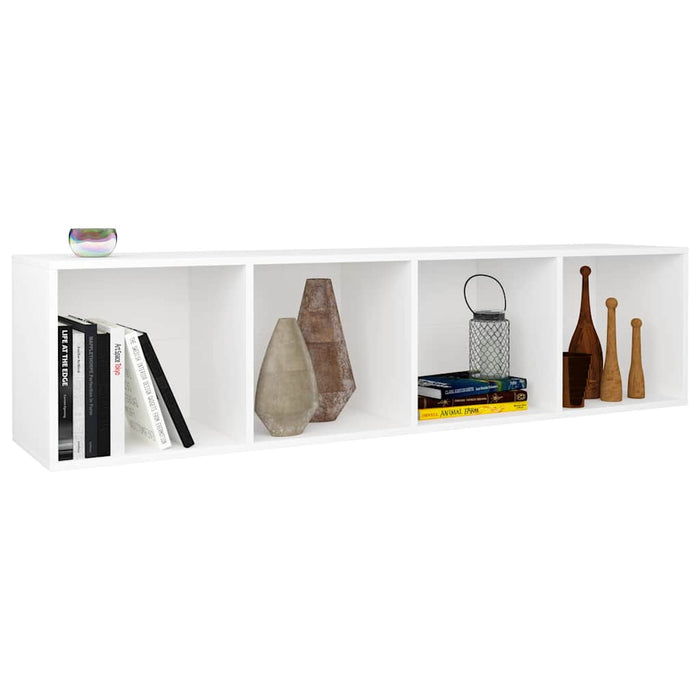 Bibliotecă/Dulap TV, alb, 36x30x143 cm, lemn prelucrat WALTI