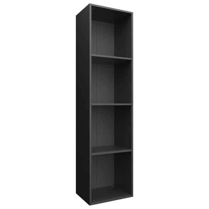 Bibliotecă/Dulap TV, negru, 36x30x143 cm, lemn prelucrat - WALTI WALTI