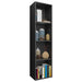 Bibliotecă/Dulap TV, negru, 36x30x143 cm, lemn prelucrat - WALTI WALTI