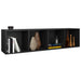 Bibliotecă/Dulap TV, negru, 36x30x143 cm, lemn prelucrat - WALTI WALTI