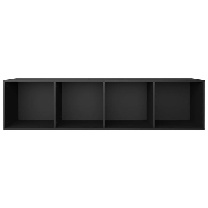 Bibliotecă/Dulap TV, negru, 36x30x143 cm, lemn prelucrat - WALTI WALTI