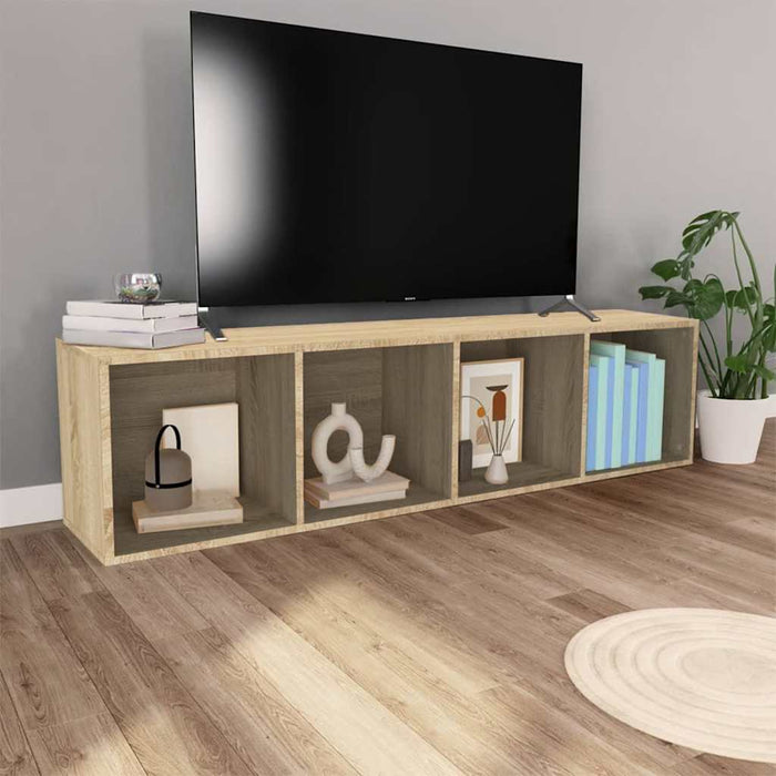 Bibliotecă/Dulap TV, stejar sonoma, 36x30x143 cm lemn prelucrat WALTI