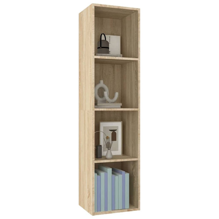 Bibliotecă/Dulap TV, stejar sonoma, 36x30x143 cm lemn prelucrat WALTI