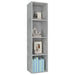 Bibliotecă/Dulap TV, gri beton, 36x30x143 cm, lemn prelucrat - WALTI WALTI