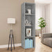 Bibliotecă/Dulap TV, gri beton, 36x30x143 cm, lemn prelucrat - WALTI WALTI