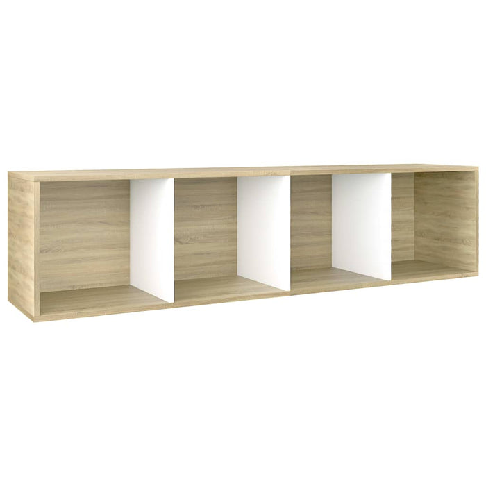 Bibliotecă/Dulap TV alb/stejar sonoma 36x30x143cm lemn compozit - WALTI WALTI