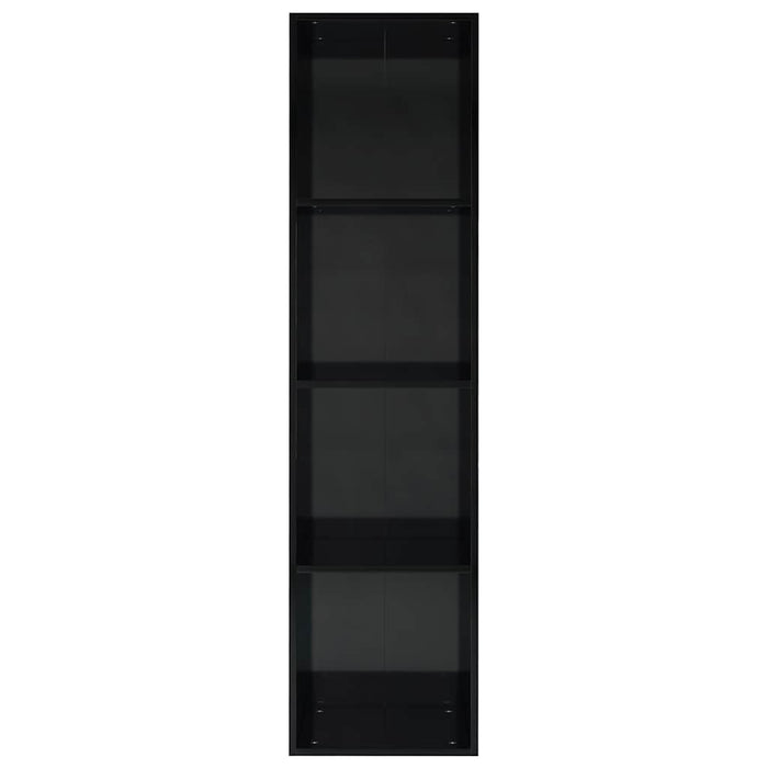 Bibliotecă/Comodă TV, negru extralucios, 36x30x143 cm, PAL WALTI