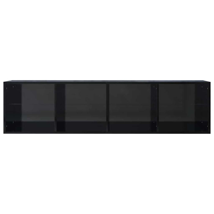 Bibliotecă/Comodă TV, negru extralucios, 36x30x143 cm, PAL WALTI