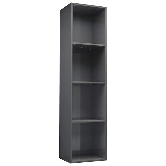 Bibliotecă/Comodă TV, gri extralucios, 36x30x143 cm, PAL WALTI