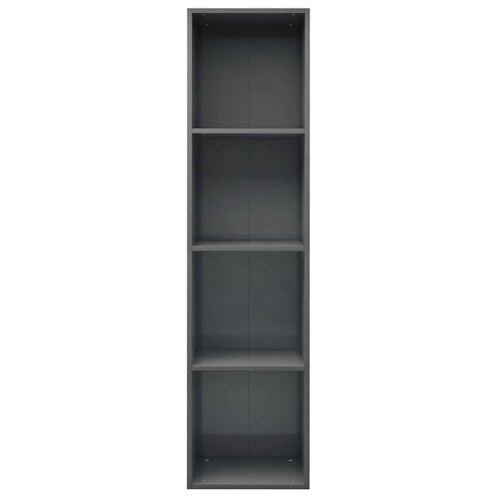Bibliotecă/Comodă TV, gri extralucios, 36x30x143 cm, PAL WALTI