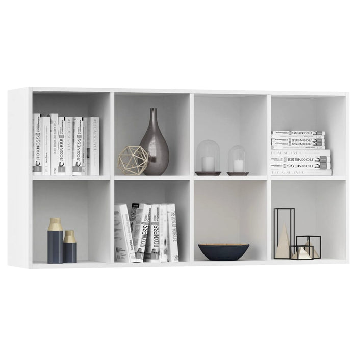 Bibliotecă/Dulap, alb, 66x30x130 cm, lemn prelucrat - WALTI WALTI