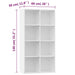Bibliotecă/Dulap, alb, 66x30x130 cm, lemn prelucrat - WALTI WALTI