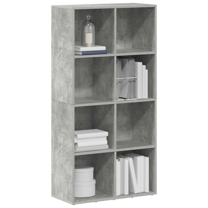 Bibliotecă/Dulap, gri beton, 66x30x130 cm, lemn prelucrat WALTI