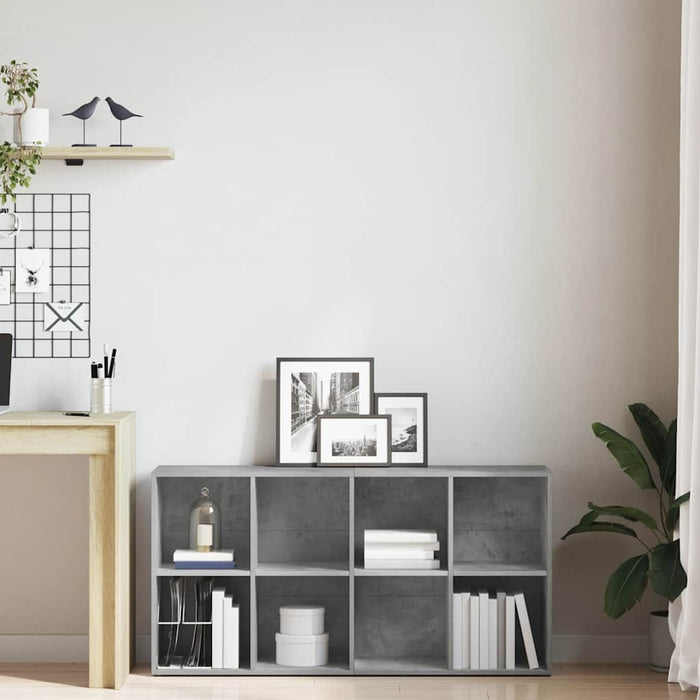 Bibliotecă/Dulap, gri beton, 66x30x130 cm, lemn prelucrat WALTI