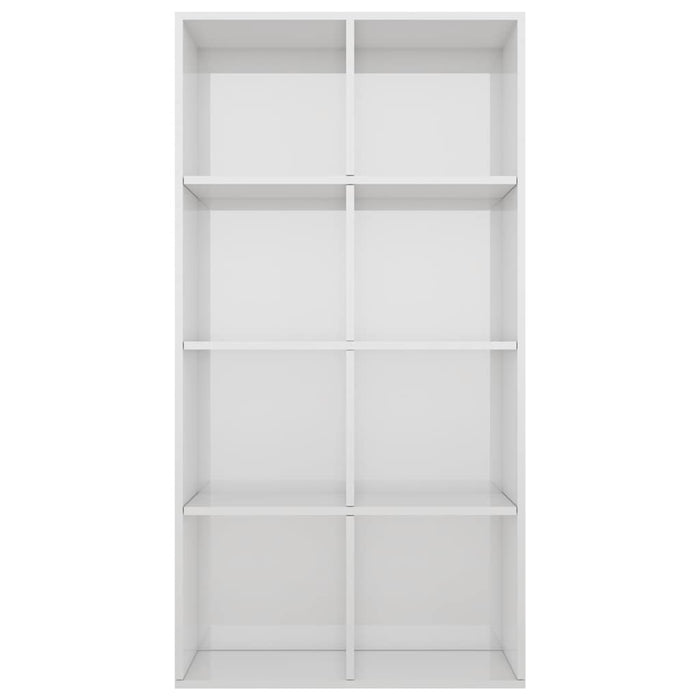 Bibliotecă/Dulap, alb extralucios, 66x30x130 cm, lemn prelucrat WALTI