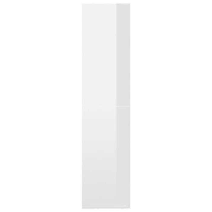 Bibliotecă/Dulap, alb extralucios, 66x30x130 cm, lemn prelucrat WALTI