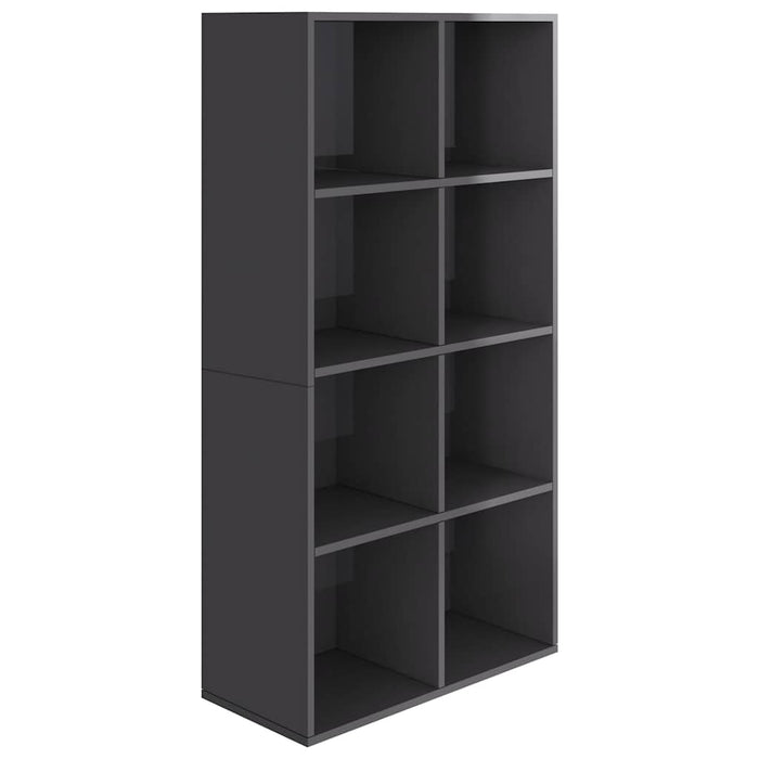 Bibliotecă/Servantă, gri extralucios, 66x30x130 cm, PAL WALTI