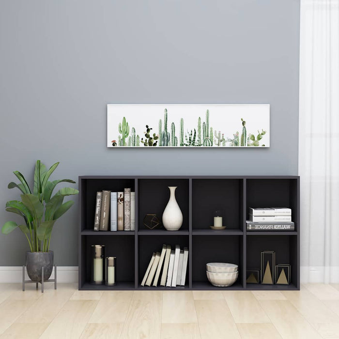 Bibliotecă/Servantă, gri extralucios, 66x30x130 cm, PAL WALTI
