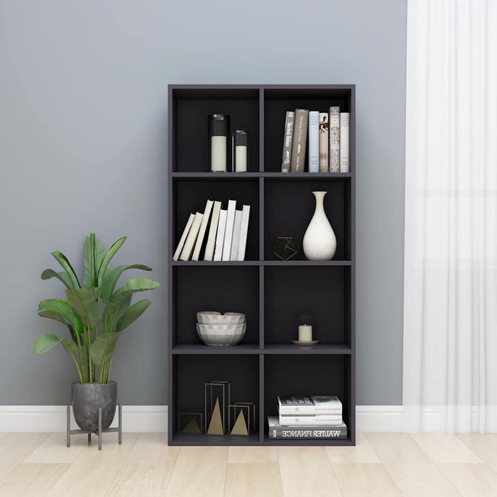 Bibliotecă/Servantă, gri extralucios, 66x30x130 cm, PAL WALTI
