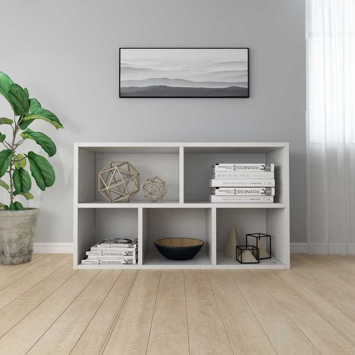 Bibliotecă/Dulap, alb, 50x25x80 cm, lemn prelucrat - WALTI WALTI