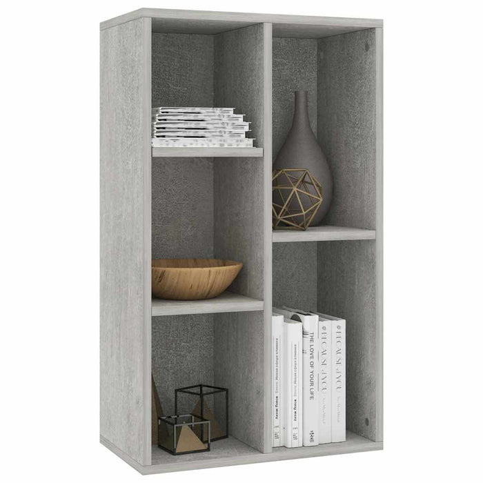 Bibliotecă/Dulap, gri beton, 50x25x80 cm, lemn prelucrat - WALTI WALTI