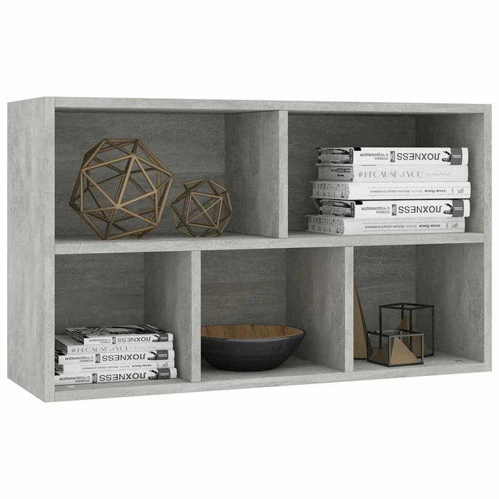 Bibliotecă/Dulap, gri beton, 50x25x80 cm, lemn prelucrat - WALTI WALTI