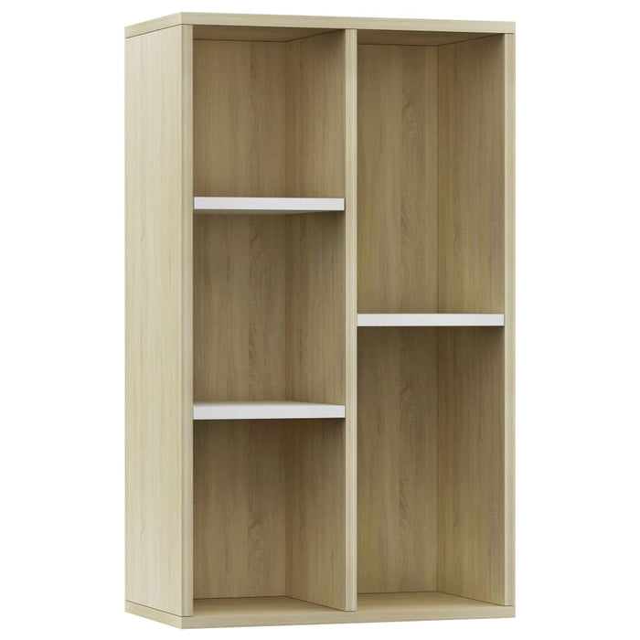 Bibliotecă/Servantă alb&stejar sonoma 50x25x80cm lemn prelucrat - WALTI WALTI