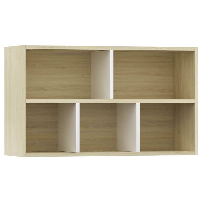 Bibliotecă/Servantă alb&stejar sonoma 50x25x80cm lemn prelucrat - WALTI WALTI