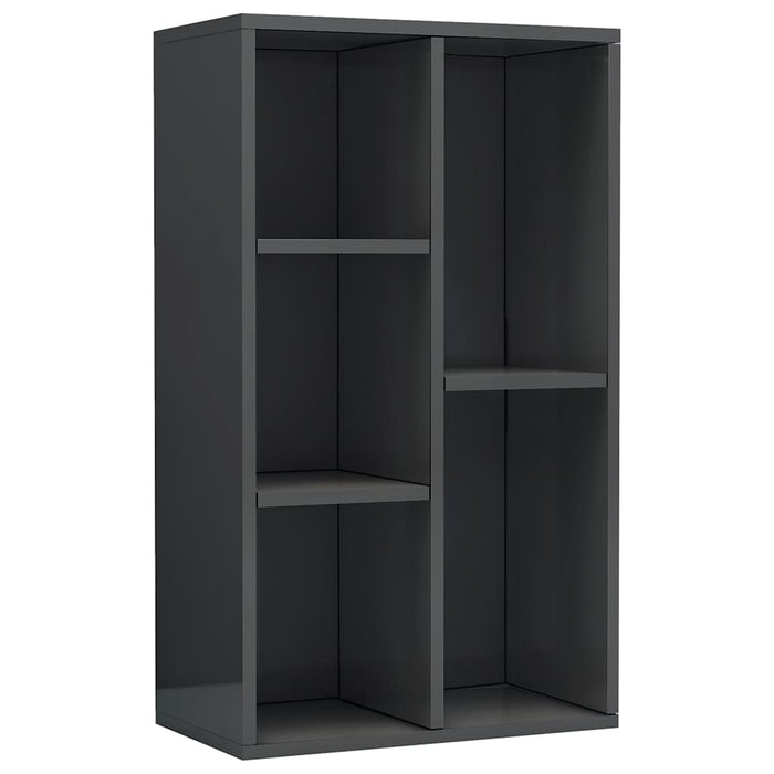 Bibliotecă/Servantă, gri extralucios, 50x25x80 cm, PAL WALTI