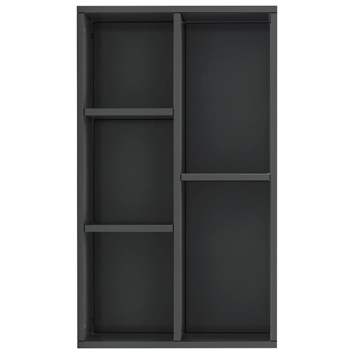 Bibliotecă/Servantă, gri extralucios, 50x25x80 cm, PAL WALTI