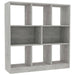 Bibliotecă, gri beton, 97,5x29,5x100 cm, lemn prelucrat - WALTI WALTI