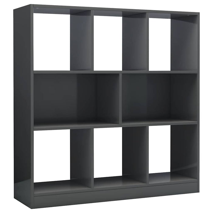 Bibliotecă, gri extralucios, 97,5x29,5x100 cm, PAL WALTI