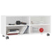 Dulap TV cu rotile, alb, 90x35x35, lemn prelucrat - WALTI WALTI