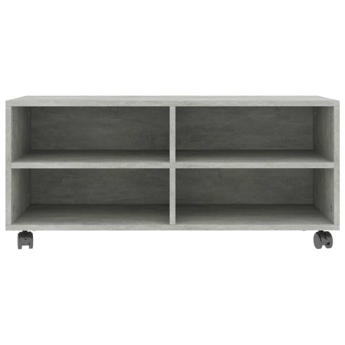 Dulap TV cu rotile, gri beton, 90x35x35, lemn prelucrat - WALTI WALTI