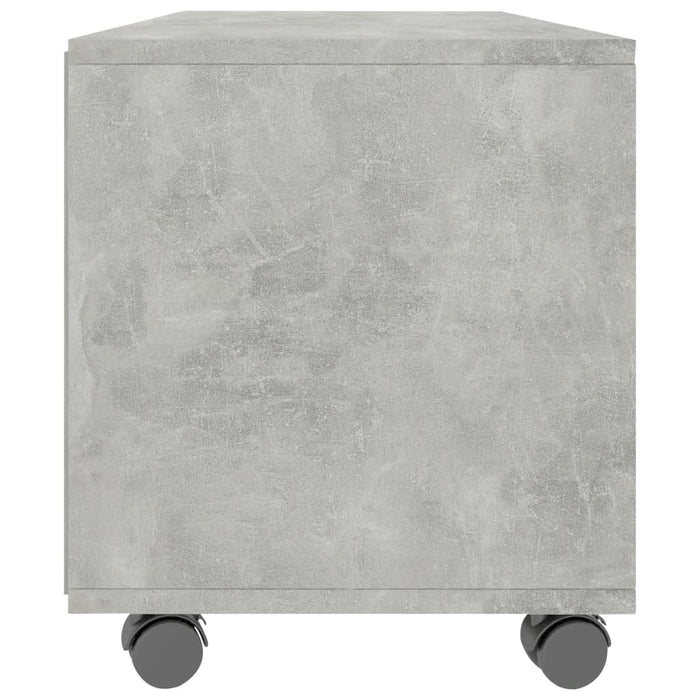 Dulap TV cu rotile, gri beton, 90x35x35, lemn prelucrat - WALTI WALTI