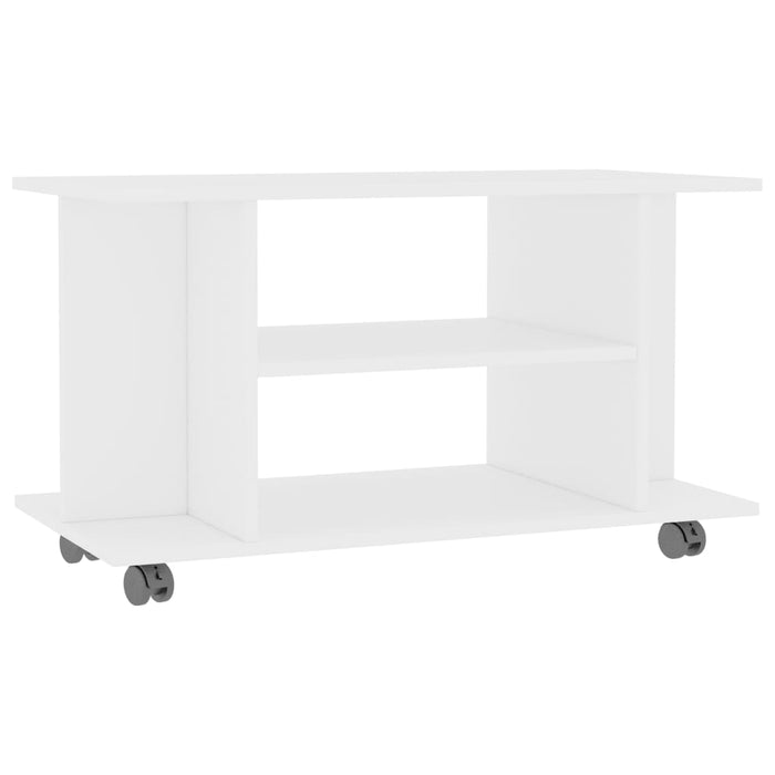 Comodă TV cu roți, alb, 80x40x45 cm, lemn prelucrat - WALTI WALTI
