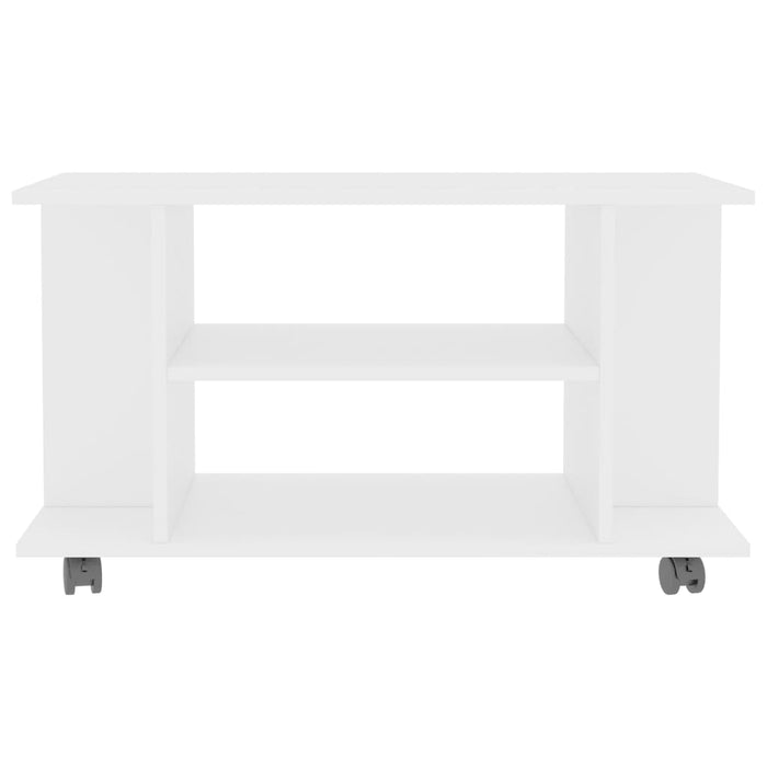 Comodă TV cu roți, alb, 80x40x45 cm, lemn prelucrat - WALTI WALTI
