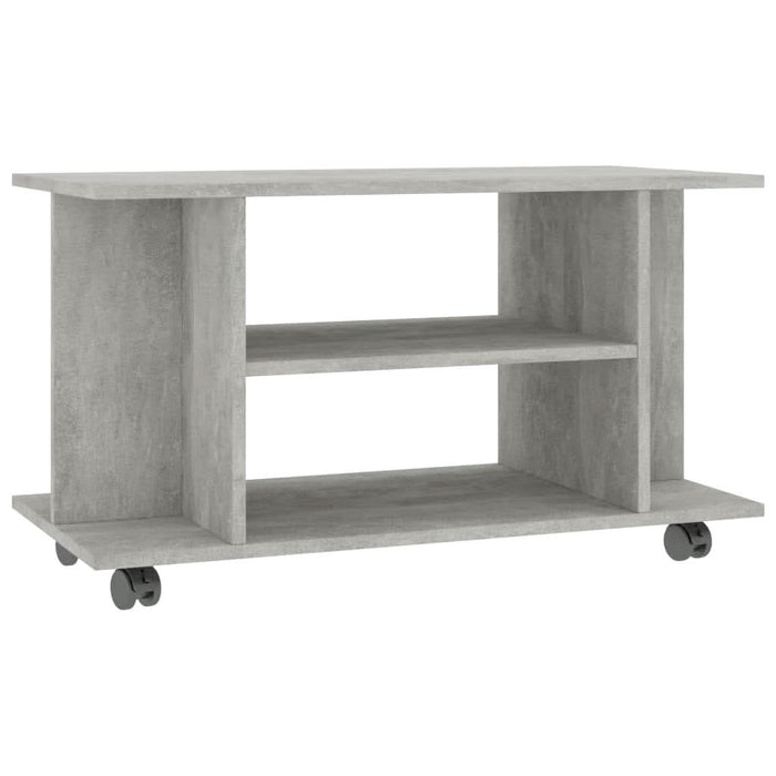 Comodă TV cu roți, gri beton, 80x40x45 cm, lemn prelucrat - WALTI WALTI