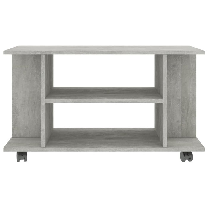 Comodă TV cu roți, gri beton, 80x40x45 cm, lemn prelucrat - WALTI WALTI