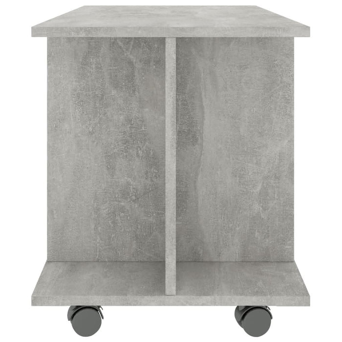 Comodă TV cu roți, gri beton, 80x40x45 cm, lemn prelucrat - WALTI WALTI