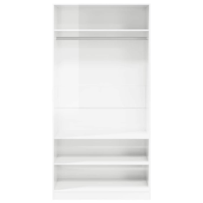 Șifonier, alb extralucios, 100x50x200 cm, lemn prelucrat - WALTI WALTI
