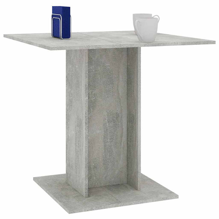 Masă de bucătărie, gri beton, 80x80x75 cm, lemn prelucrat - WALTI WALTI