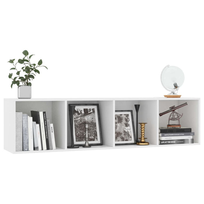 Bibliotecă/Comodă TV, alb, 143x30x36 cm - WALTI WALTI