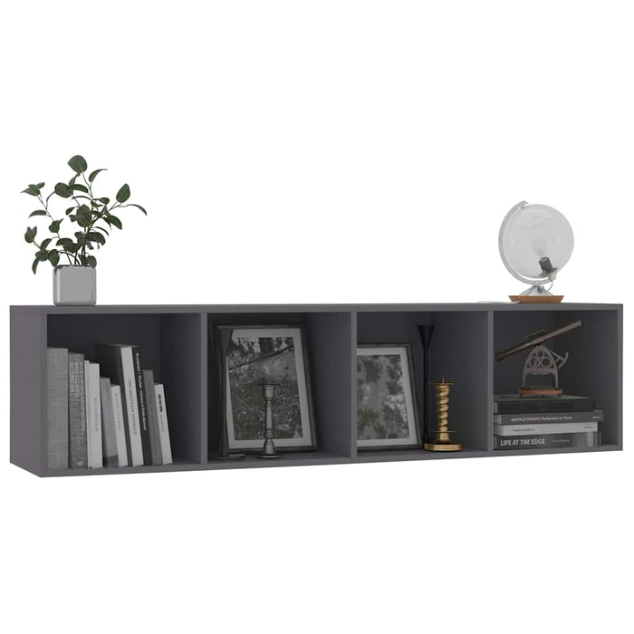 Bibliotecă/Comodă TV, gri, 143x30x36 cm WALTI
