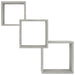Rafturi de perete, cub, gri beton, 68x15x68 cm, lemn prelucrat - WALTI WALTI
